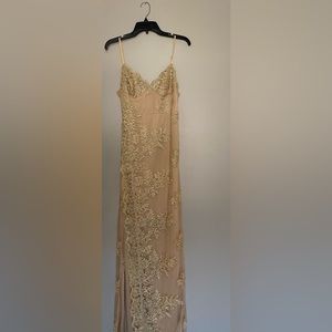 Long gold dress